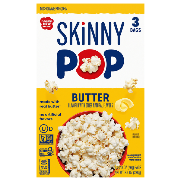 SkinnyPop Butter Microwave Popcorn