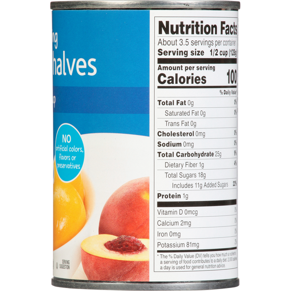 Food Club Peach Halves in Heavy Syrup, Yellow Cling