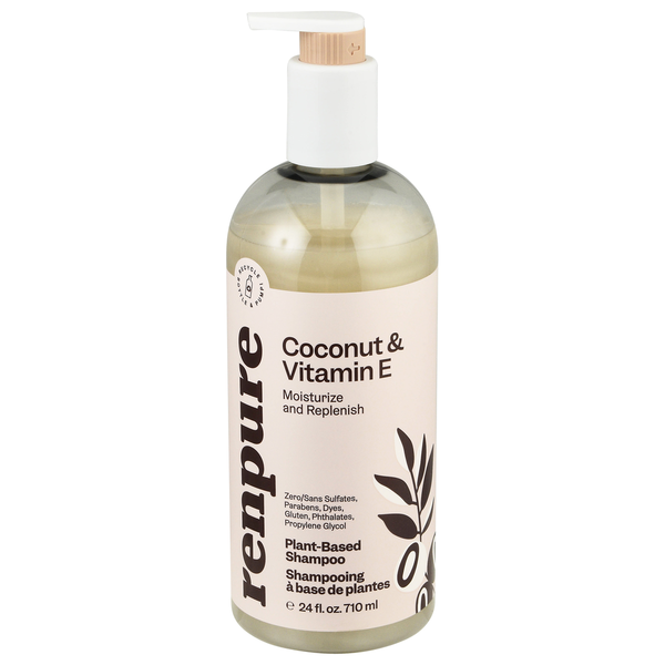 Renpure Shampoo, Coconut & Vitamin E, Moisturize and Replenish