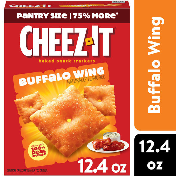 Cheez-It Buffalo Wing Cheese Crackers, Baked Snack Crackers, 12.4 oz