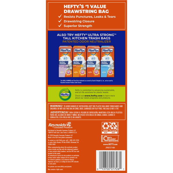 Hefty Tall Kitchen Drawstring Bags