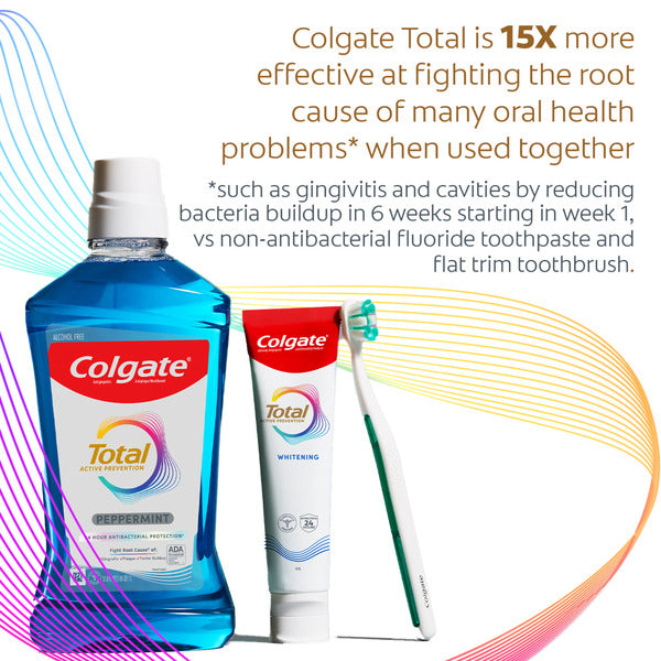 Colgate Total Active Prevention Whitening Gel Toothpaste Double Pack In Mint