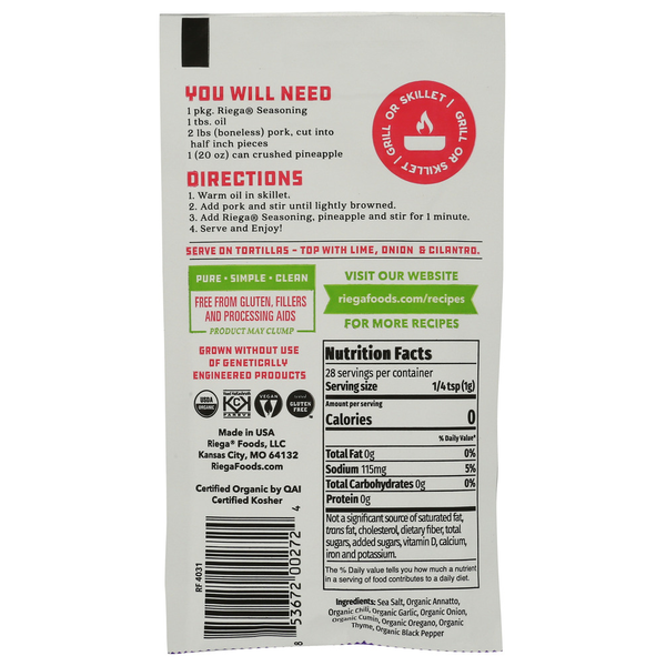 Riega Seasoning Taco St Al Pstr