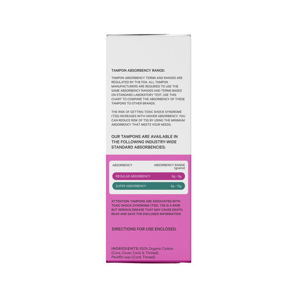 The Honey Pot Company Organic Cotton Regular, BPA-Free Applicator Tampons