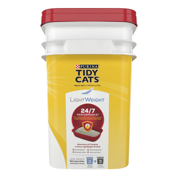 Purina Tidy Cats Light Weight, Low Dust, Clumping Cat Litter 24/7 Performance Multi Cat Litter