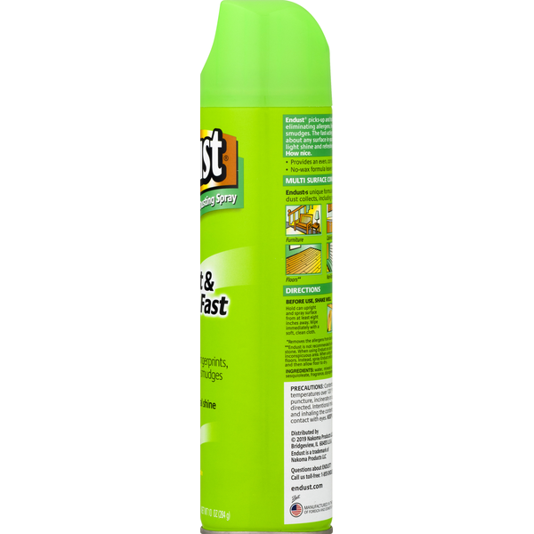 Endust Dusting Spray, Multi-Surface, Green Apple