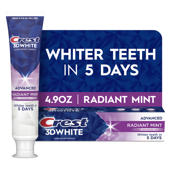 Crest 3DWhite Advanced Toothpaste, Radiant Mint