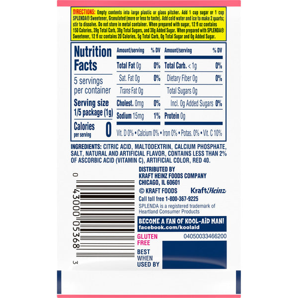Kool-Aid Unsweetened Watermelon Artificially Flavored Powdered Soft Drink Mix