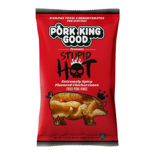 Pork King Good Stupid Hot Pork Rinds
