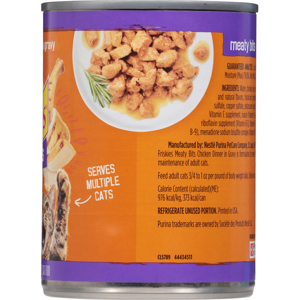 Purina Friskies Complete Adult Meaty Bits Chicken Dinner in Gravy Cat Food DestGlow