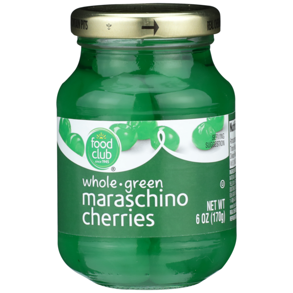Food Club Whole Green Maraschino Cherries