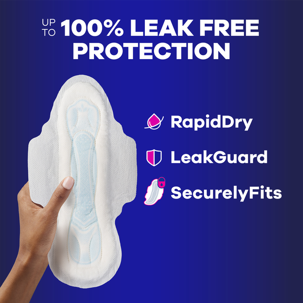 Always Maxi Overnight Pads With Wings Unscented