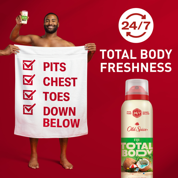 Old Spice Whole Body Deodorant Aluminum Free Spray Fiji