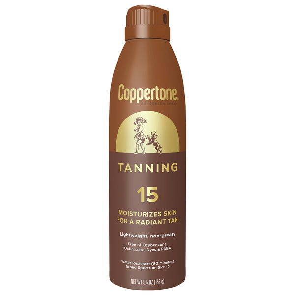 Coppertone Tanning Broad Spectrum SPF 15 Sunscreen Spray
