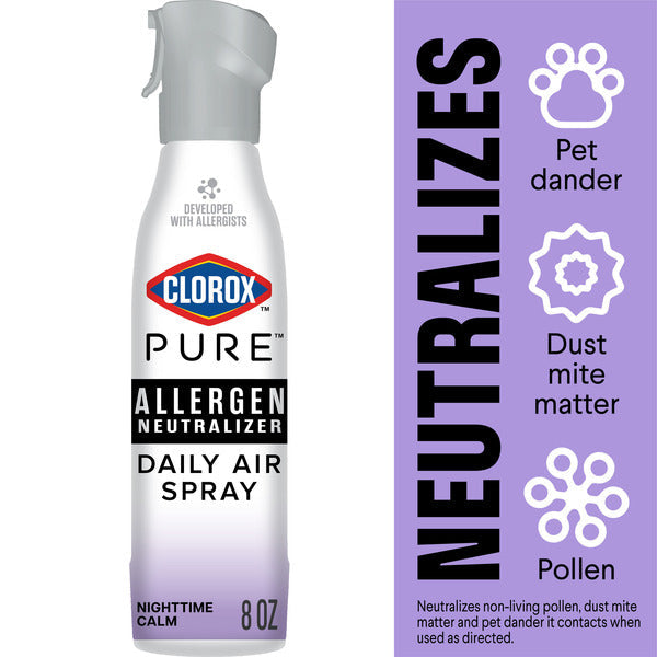 Clorox PURE Allergen Neutralizer Daily Air Spray, Nighttime Calm