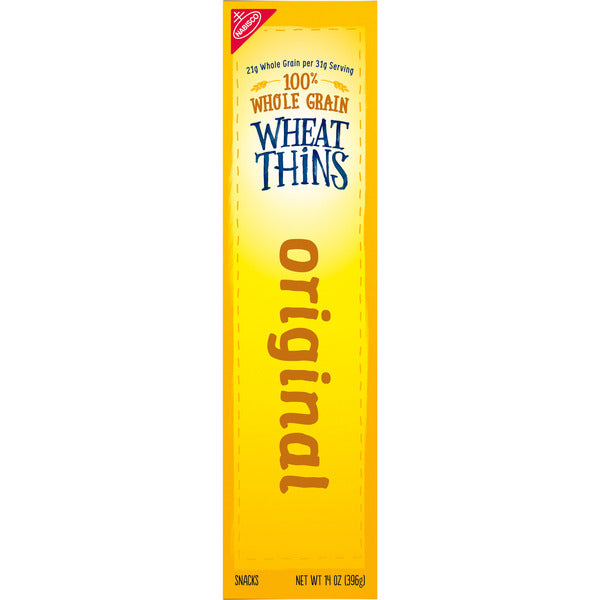 WHEAT THINS Original Snacks, Whole Grain Wheat Crackers, Snack Crackers 14 oz