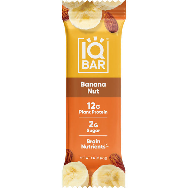 IQBAR Banana Nut, Keto + Vegan Protein Bar