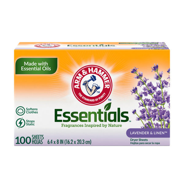 Arm & Hammer Essentials Lavender & Linen Fabric Softener Sheets