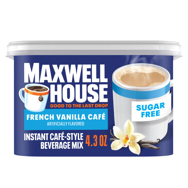 Maxwell House Sugar Free French Vanilla Cafe Instant Cafe-Style Beverage Mix