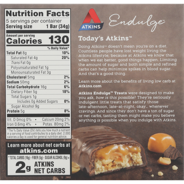 Atkins Chew Bar, Caramel Nut, Treat