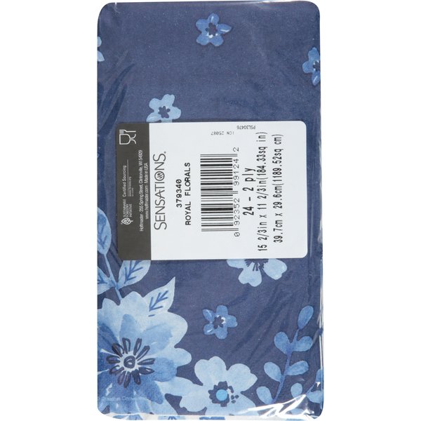 Sensations Royal Florals 2 Sided 2-Ply Napkin