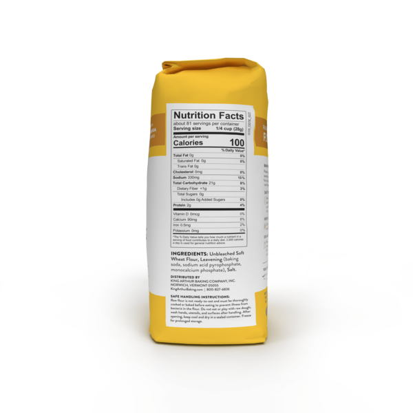 King Arthur Baking Company Unbleached Self Rising Flour, Non GMO, No Preservatives