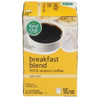 Food Club Light Roast Breakfast Blend 100% Arabica...
️