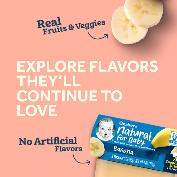 Gerber Baby Food Pea Puree Clean Label Project Tubs