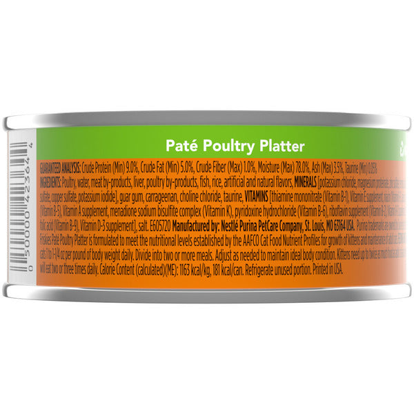 Purina Friskies Pate Wet Cat Food, Poultry Platter