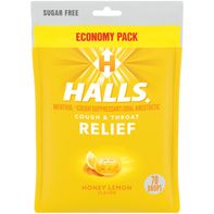 Halls Sugar Free Honey Lemon Cough Drops 7.66 oz️