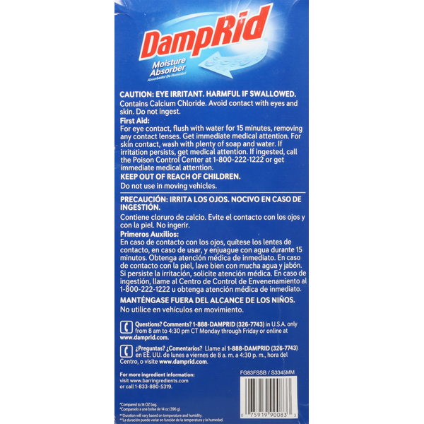 DampRid Moisture Absorber, Fresh Scent, Hanging Bag, 3 Pack