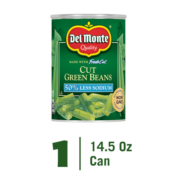 Del Monte 50% Less Sodium Cut Green Beans