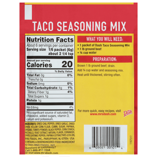 Dash Salt-Free Taco Seasoning Mix