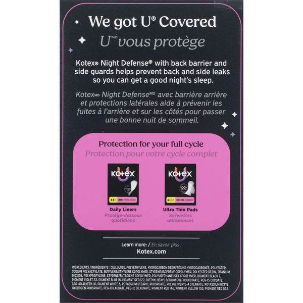 U by Kotex Ultra Thin Overnight Pads + Wings