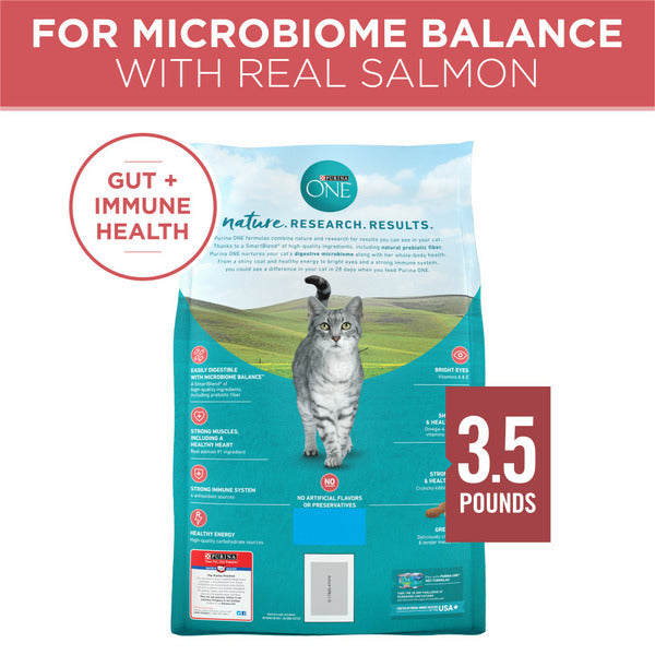 Purina ONE Natural Dry Cat Food, Tender Selects Blend With Real Salmon
