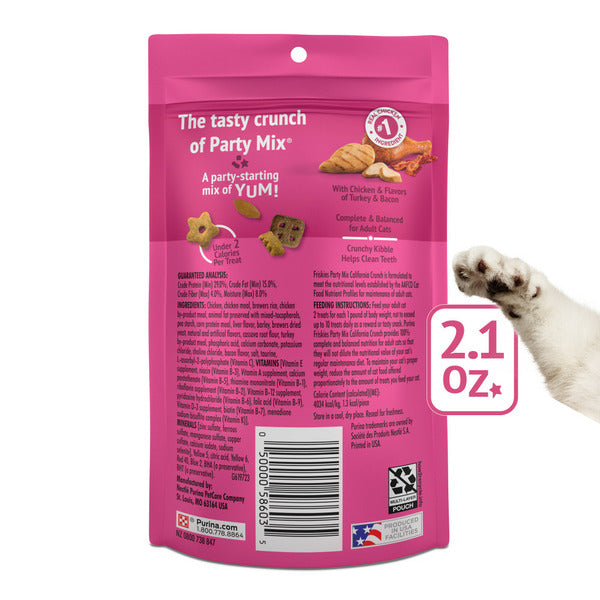 Purina Friskies Cat Treats, Party Mix California Crunch With Chicken DestGlow