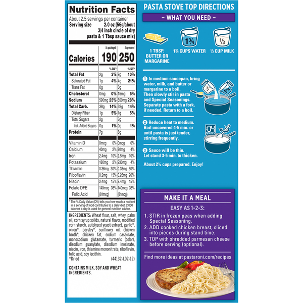 Pasta Roni Butter and Garlic Pasta Mix