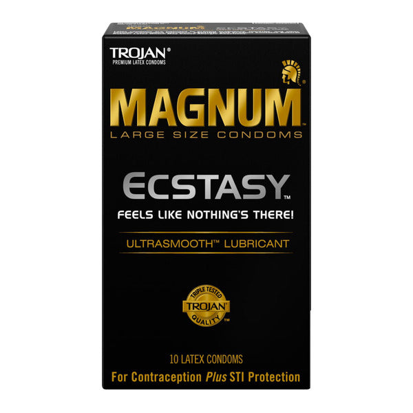 Trojan Magnum Ecstasy Large Size Lubricated Condoms