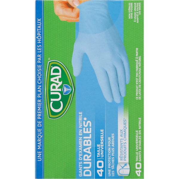 CURAD Exam Gloves, Nitrile, Disposable