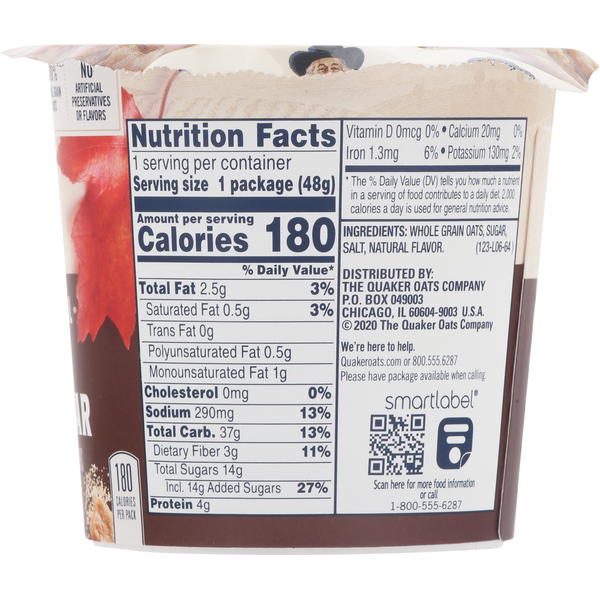 Quaker Instant Oatmeal, Maple & Brown Sugar