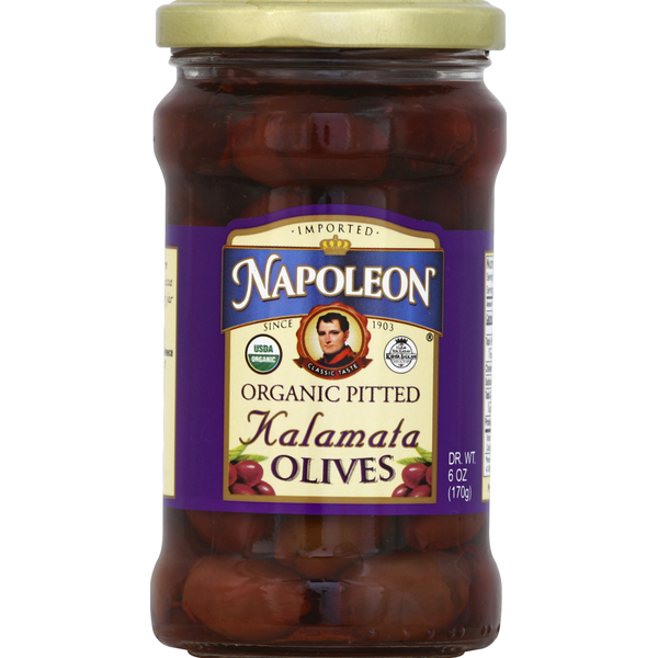 Napoleon Co. Olives, Organic, Kalamata, Pitted