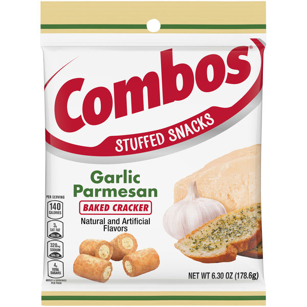 COMBOS PARMESAN GARLIC PEG PACK 6.3 OUNCE