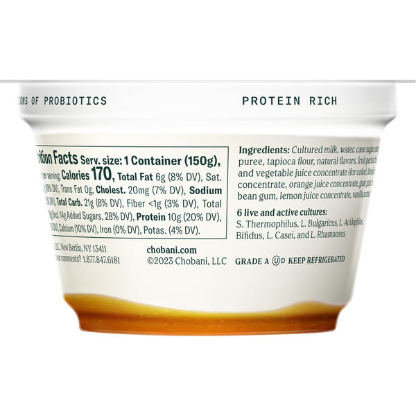 Chobani Yogurt, Greek, Orange Cream Pop