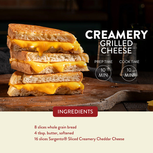 Sargento Creamery Natural Cheddar Sliced Cheese, 10 Slices