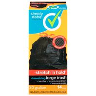 Simply Done Trash Bags, Drawstring, Large, 30 Gall...
️