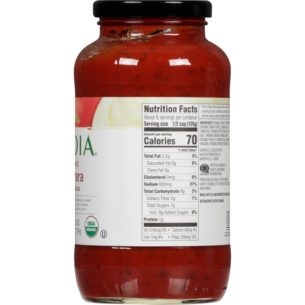 CADIA Pasta Sauce, Organic, Marinara