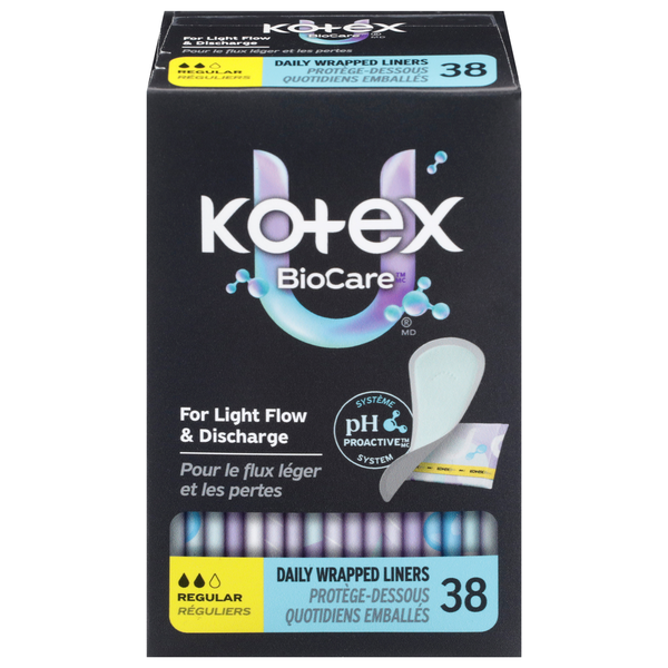U by Kotex Daily Wrapped Regular Liners