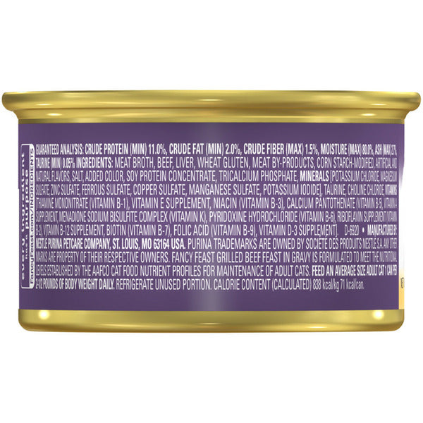 Purina Fancy Feast Grilled Beef Feast in Gravy Wet Cat Food