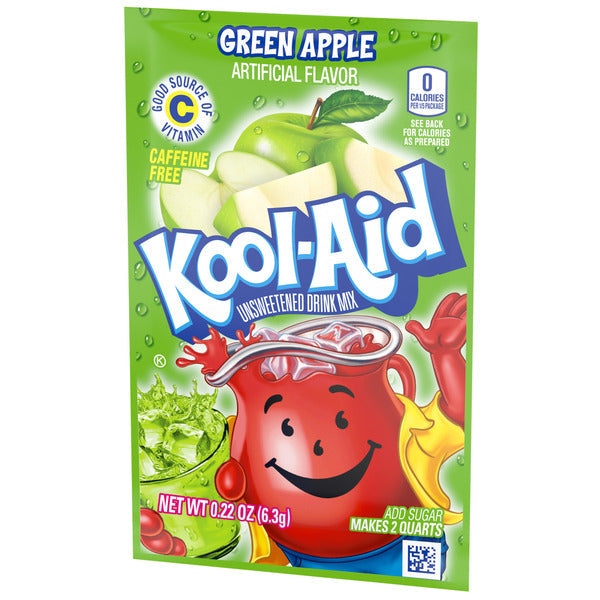 Kool-Aid Unsweetened Green Apple Artificially Flavored Powdered Soft Drink Mix