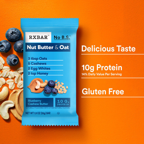 RXBAR Nut Butter & Oat Blueberry Cashew Butter Bars 5 Count